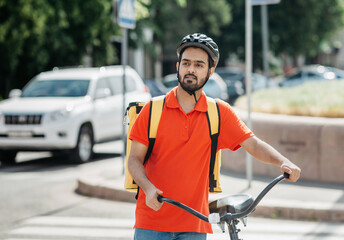 Mobile work in city, fast delivery and sporty lifestyle