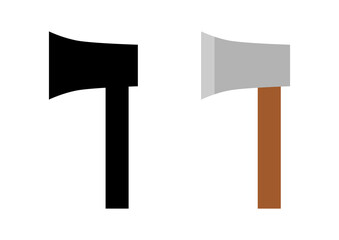 Axe Icon Set. Vector Image.