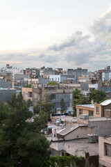 Fototapeta premium Die Stadtlandschaft am Abend, Mashhad Urban, Iran