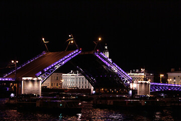 a wonderful moment when they build bridges in St. Petersburg