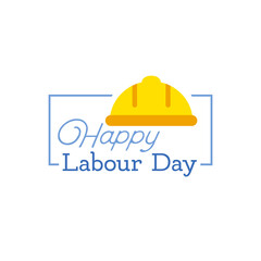 Happy Labour Day Typography Helmet Design Template