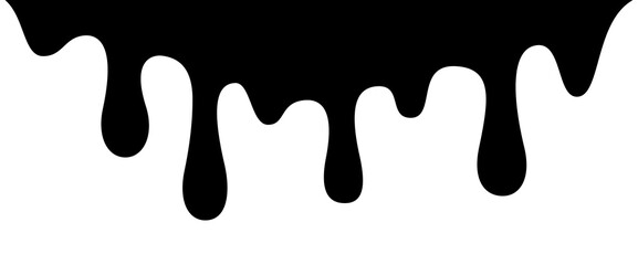 Liquid dripping paint, vector illustration