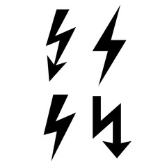 Lightning bolt vector icon