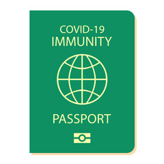 Immunity passport vector icon