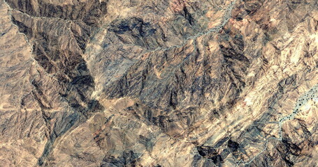 El Dorado, abstract photography of the deserts of Africa from the air. aerial view of desert...