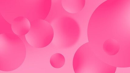 Abstract pink balls geometric gradient color background.For graphic design. 3d render illustration.