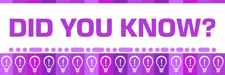 Did You Know Purple Boxes Bulbs Horizontal 