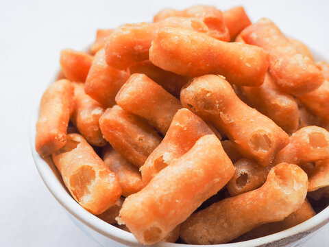 close up of deep fired dough stick