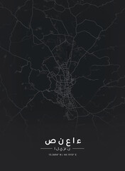 Map of Sana'a, Yemen