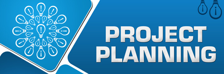 Project Planning Blue Rounded Squares Bulbs Circular 