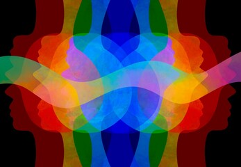 Illustrazione concettuale telepatia 