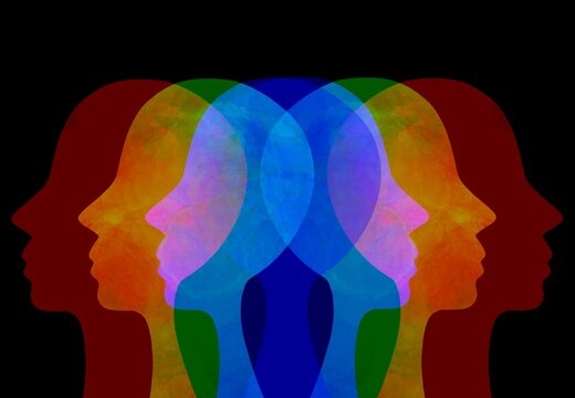 Disegno grafico arcobaleno uguaglianza, diversit&agrave;. Questioni sociali 