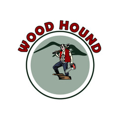 Illustration Vector graphic of axeman logo