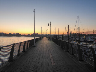 sunset on the pier