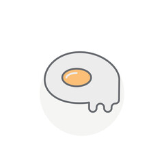 Colorful fried egg vector icon isolated on white background. Breakfast symbol modern, simple, vector, icon for website design, mobile app, ui. Vector Illustration