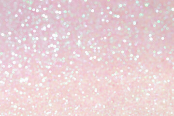 Shiny blurred pink background with bokeh for a festive mood. Greeting card template for entertainment.