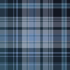 Seamless pattern in night colors for plaid, fabric, textile, clothes, tablecloth and other things. Vector image.