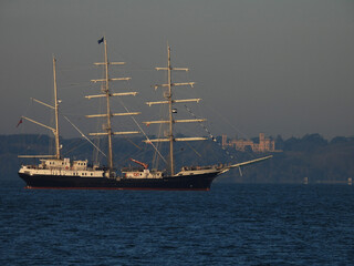 ship in the harbor