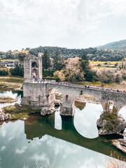 Naklejka premium roman bridge over the river