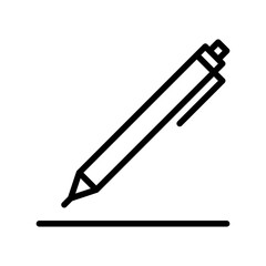 Pen flat line icon. Vector outline illustration of drawing tools. Outline sign for web interface