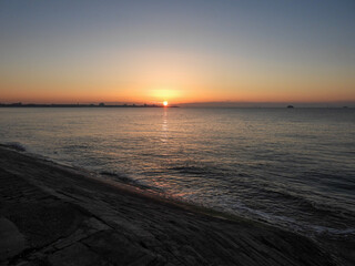 sunset over the sea