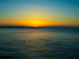 sunset over the sea