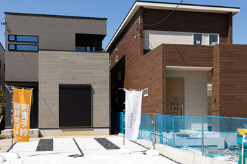 建設中の分譲住宅