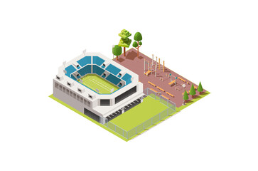 Modern Isometric  Stadiums, arenas and rink set, Web Banners, Suitable for Diagrams, Infographics, Book Illustration, Game Asset, And Other Graphic Related Assets