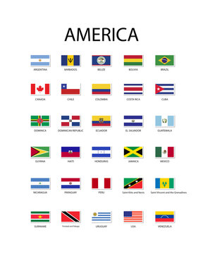 National flag in America, Vector rectangles design.