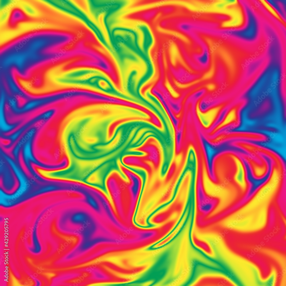 Canvas Prints an abstract wavy psychedelic background image.