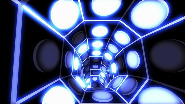 Led Tunnel Flashing White Looped Video