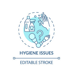Hygiene issues concept icon. Prosthesis replacement idea thin line illustration. Implants and prosthesis cleaning. Personal hygiene. Vector isolated outline RGB color drawing. Editable stroke