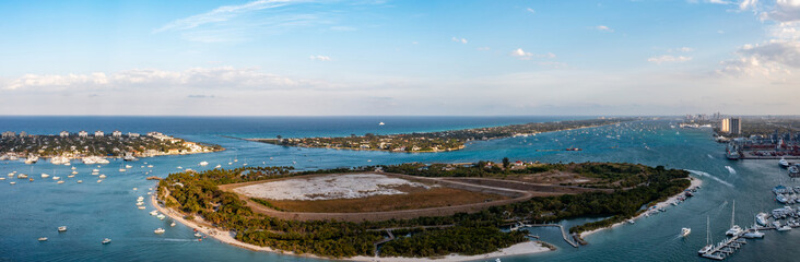 Aerial photo Peanut Island Park and campground West Palm Beach FL
