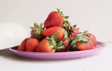 strawberries on a plate