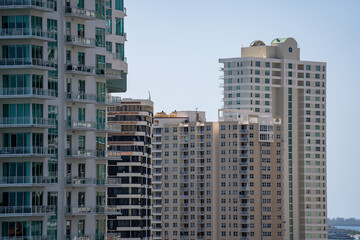 Fototapeta na wymiar Highrise condominiums in Miami