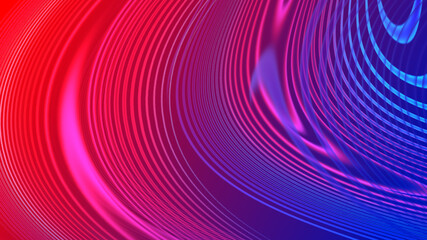 Abstract red blue gradient geometric background. Neon light curved lines and shape with colorful graphic design. with space for concept design business technology background.