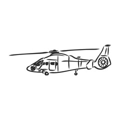 helicopter illustration sketch. helicopter vector sketch on white background