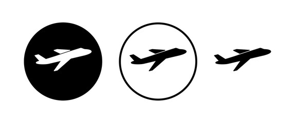 Plane icons set. Aeroplane vector icon. Flight transport symbol. Travel element illustration. Holiday symbol. Airplane