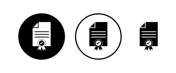 License icons set. Approved or Certified Medal Icon