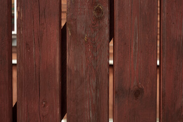 Fototapeta premium Texture of old wooden planks painted in brown