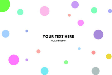 Colorful bubble vector on white background Hand drawn bubbles.Beauty bubble background, perfect for fun backgrounds or kids' needs, etc.