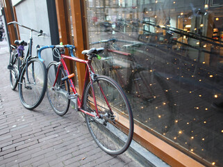 bicycle parking in the city