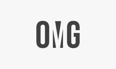 Deurstickers OMG letter logo design concept isolated on white background. © Rasendria