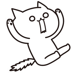 加工ok　ねこ素材No.11 ビックリ 