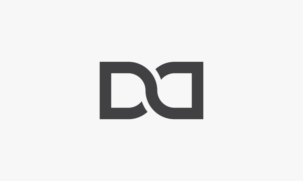 infinity letter DD logo concept isolated on white background.