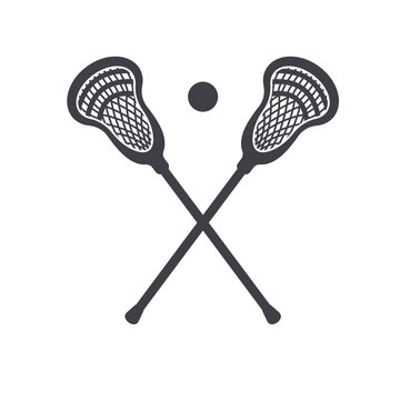 lacrosse sticks symbol icon vector illustration. Lacrosse monogram. isolate on white background.