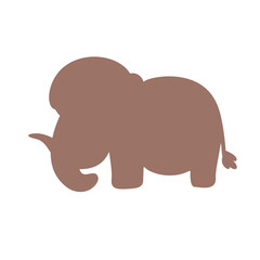 Blank baby dinosaur silhouette for add cute text for kids. Isolated on background.