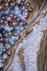epoxy resin agate geode abstract art and original resin painting or functional art 