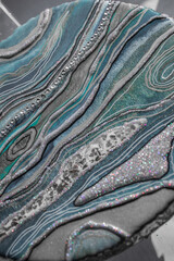 epoxy resin agate geode abstract art and original resin painting or functional art 