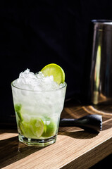 cipirinha cocktail on the table
